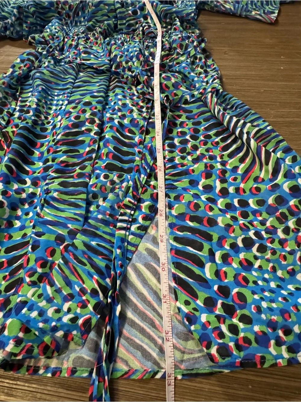 Blue Multicolor Printed Swim Coverup Tunic - Picture 14 of 16